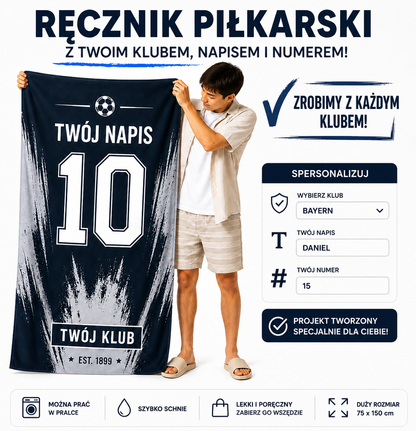 Ręcznik piłkarski z Twoim klubem